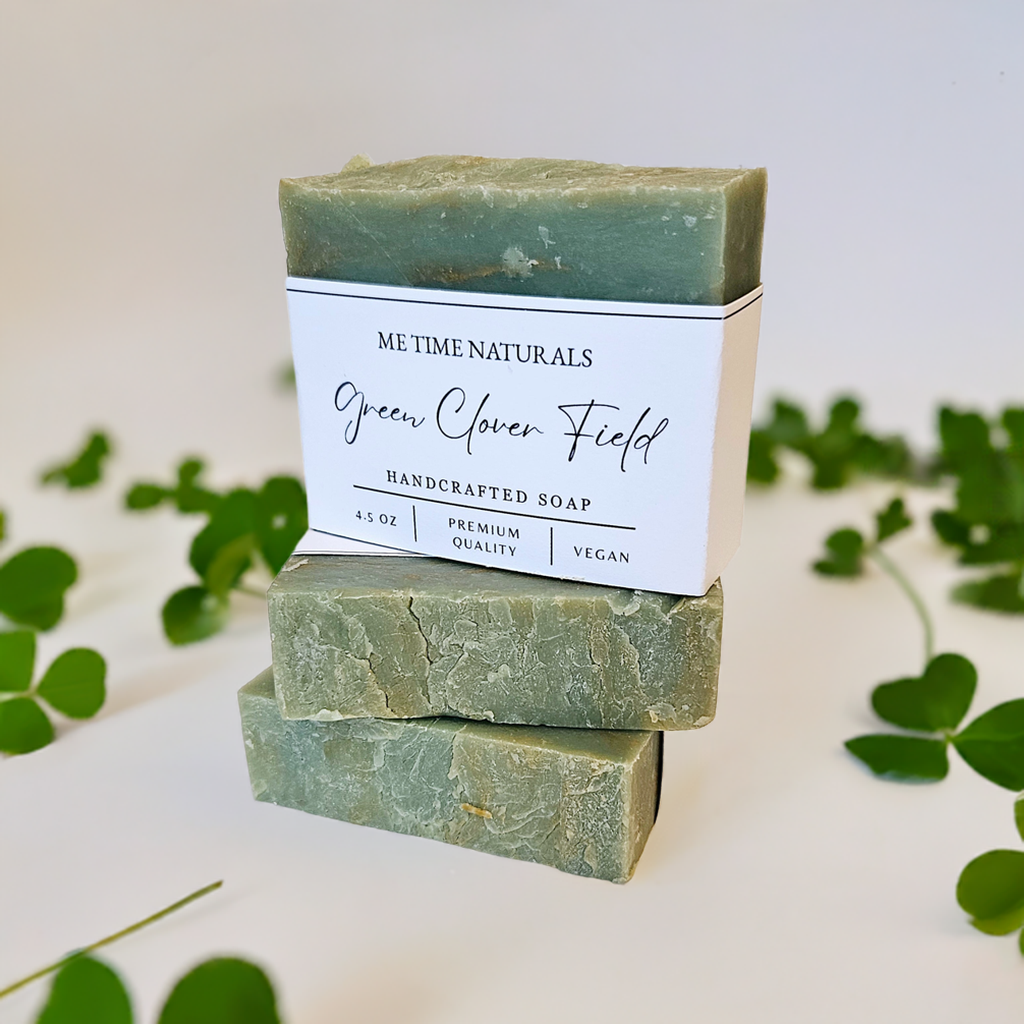 Green Clover Field Handcrafted Soap - ME TIME NATURALS